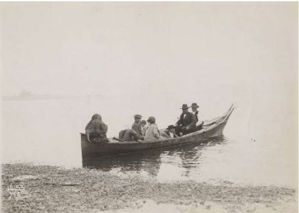 Indians in Canoe
